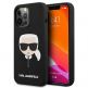 Karl Lagerfeld Head Silicone Case - дизайнерски силиконов кейс за iPhone 13 Pro (черен) thumbnail