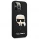 Karl Lagerfeld Head Silicone Case - дизайнерски силиконов кейс за iPhone 13 Pro (черен) thumbnail 2