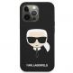 Karl Lagerfeld Head Silicone Case - дизайнерски силиконов кейс за iPhone 13 Pro (черен) thumbnail 4