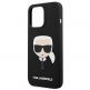 Karl Lagerfeld Head Silicone Case - дизайнерски силиконов кейс за iPhone 13 Pro (черен) thumbnail 6
