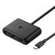 Ugreen USB-C 3.0 Hub 4-port - 4-портов USB 3.0 хъб за компютри и лаптопи с USB-C порт (100 см) (черен) thumbnail