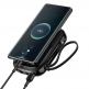 Baseus Qpow Digital Display Power bank with USB-C cable 22.5W (PPQD-I01) - външна батерия 20000 mAh с вграден USB-C кабел и USB-C, USB-A и Lightning изходи за зареждане на мобилни устройства (черен) thumbnail 3
