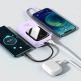 Baseus Qpow Digital Display Power bank with Lightning cable 20W (PPQD-H05) - външна батерия 20000 mAh с вграден Ligtning кабел и USB-C, USB-A и Lightning изходи (лилав) thumbnail 8