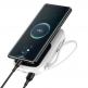 Baseus Qpow Digital Display Power bank with Lightning cable 20W (PPQD-H02) - външна батерия 20000 mAh с вграден Ligtning кабел и USB-C, USB-A и Lightning изходи (бял) thumbnail 3