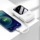 Baseus Qpow Digital Display Power bank with Lightning cable 20W (PPQD-H02) - външна батерия 20000 mAh с вграден Ligtning кабел и USB-C, USB-A и Lightning изходи (бял) thumbnail 10