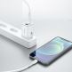 Dux Ducis Super Si Dual USB & USB-C PD Wall Charger 30W- захранване за ел. мрежа с USB и USB-C изходи и технология за бързо зареждане (бял) thumbnail 4