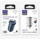 Joyroom Dual USB & USB-C QC 3.0 Smart Car Charger 20W - зарядно за кола с USB и USB-C изходи и технология за бързо зареждане (сив) thumbnail 5