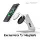 Elago MS4 Aluminum Charging Stand for MagSafe - алуминиева поставка за безжично зареждане на iPhone чрез поставяне на Apple MagSafe Charger (сребрист) thumbnail 4