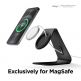 Elago MS4 Aluminum Charging Stand for MagSafe - алуминиева поставка за безжично зареждане на iPhone чрез поставяне на Apple MagSafe Charger (черен) thumbnail 4