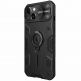 Nillkin CamShield Armor Hard Case - хибриден удароустойчив кейс с пръстен против изпускане за iPhone 13 (черен) thumbnail