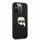 Karl Lagerfeld Karl Head Leather Case - дизайнерски кожен кейс за iPhone 13 Pro (черен)  thumbnail 3