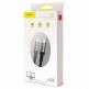 Baseus Cafule USB-C to USB-C Cable PD 3.1 60W (CATKLF-RG1) - кабел с въжена оплетка и бързо зареждане за устройства с USB-C порт (100 см) (черен-сив) thumbnail 5