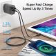 Joyroom Dual Port Fast Charger 20W with Quick Charge and PD - захранване за ел. мрежа с USB-A и USB-C изходи и технологии за бързо зареждане (черен) thumbnail 4