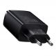 Baseus Compact Quick Wall Charger 30W (CCXJ-E01) - захранване за ел. мрежа с 2хUSB-A и USB-C изходи и технология за бързо зареждане (черен) thumbnail 3