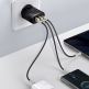 Baseus Compact Quick Wall Charger 30W (CCXJ-E01) - захранване за ел. мрежа с 2хUSB-A и USB-C изходи и технология за бързо зареждане (черен) thumbnail 7