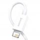 Baseus Superior Lightning USB Cable (CALYS-02) - USB кабел за Apple устройства с Lightning порт (25 см) (бял) thumbnail 3