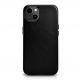 iCarer Leather Oil Wax MagSafe Case - кожен (естествена кожа) кейс с MagSafe за iPhone 13 (черен) thumbnail