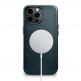 iCarer Leather Oil Wax MagSafe Case - кожен (естествена кожа) кейс с MagSafe за iPhone 13 Pro Max (син) thumbnail 4