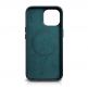 iCarer Leather Oil Wax MagSafe Case - кожен (естествена кожа) кейс с MagSafe за iPhone 13 Pro Max (син) thumbnail 6