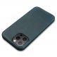 iCarer Leather Oil Wax MagSafe Case - кожен (естествена кожа) кейс с MagSafe за iPhone 13 Pro (син) thumbnail 10