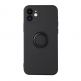 Vennus Silicone Ring Case - силиконов (TPU) калъф с пръстен против изпускане за Xiaomi Mi 11 (черен) thumbnail 2