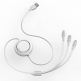 Baseus Bright Mirror 3-in-1 Retractable USB Cable 3.5A (CAMLT-MJ02) - универсален USB кабел с Lightning, microUSB и USB-C конектори (120 см) (бял) thumbnail 3