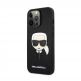 Karl Lagerfeld Saffiano Karl Head Leather Case - дизайнерски кожен кейс за iPhone 13 Pro (черен)  thumbnail 2