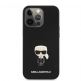 Karl Lagerfeld Ikonik Saffiano Leather Case - дизайнерски кожен кейс за iPhone 13 Pro Max (черен) thumbnail 2