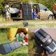 Choetech Foldable Photovoltaic Solar Panel Quick Charge PD 100W - сгъваем соларен панел зареждащ директно вашето устройство от слънцето с DC порт, двва 2xUSB-A и USB-C портове (сив) thumbnail 5