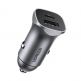 Ugreen USB-C & USB-A 24W Power Delivery Car Charger - зарядно за кола с USB-A и USB-C изходи с технология за бързо зареждане (сив) thumbnail