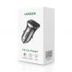 Ugreen USB-C & USB-A 24W Power Delivery Car Charger - зарядно за кола с USB-A и USB-C изходи с технология за бързо зареждане (сив) thumbnail 5