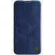 Nillkin Qin Book Pro Leather Flip Case - кожен калъф, тип портфейл за iPhone 13 Pro (син)  thumbnail 2