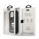 Karl Lagerfeld Ikonik Saffiano Leather Case - дизайнерски кожен кейс за iPhone 13 Pro (черен) thumbnail 3