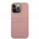 Guess Saffiano PU Leather Hard Case - дизайнерски кожен кейс за iPhone 13 Pro Max (розов) thumbnail 2
