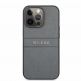 Guess Saffiano PU Leather Hard Case - дизайнерски кожен кейс за iPhone 13 Pro Max (сив) thumbnail 2