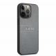 Guess Saffiano PU Leather Hard Case - дизайнерски кожен кейс за iPhone 13 Pro Max (сив) thumbnail 3