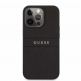 Guess Saffiano PU Leather Hard Case - дизайнерски кожен кейс за iPhone 13 Pro Max (черен) thumbnail 2