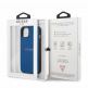 Guess Saffiano PU Leather Hard Case - дизайнерски кожен кейс за iPhone 13 (син) thumbnail 6
