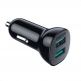 Choetech Dual Quick Charge 3.0 Car Charger 30W - 30W зарядно за кола с два USB изхода и технология за бързо зареждане (черен) thumbnail
