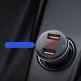 Baseus Digital Display PPS Dual Quick Car Charger 45W (TZCCBX-C0G) - зарядно за кола с USB и USB-C изход с технология за бързо зареждане и USB-C кабел (черен) thumbnail 9