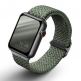 Uniq Aspen Adjustable Braided Band  - текстилна каишка за Apple Watch 38мм, 40мм, 41мм (зелен) thumbnail