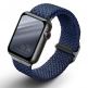 Uniq Aspen Adjustable Braided Band - текстилна каишка за Apple Watch 38мм, 40мм, 41мм (тъмносин) thumbnail
