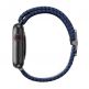 Uniq Aspen Adjustable Braided Band - текстилна каишка за Apple Watch 38мм, 40мм, 41мм (тъмносин) thumbnail 5