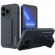 Wozinsky Flexible Silicone Kickstand Case - силиконов (TPU) калъф с поставка за iPhone 13 Pro Max (тъмносин) thumbnail