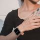 Uniq Mondain Leather Band - кожена (естествена кожа) каишка за Apple Watch 42мм, 44мм, 45мм (бежов-сребрист) thumbnail 4