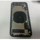 Apple iPhone XR Backcover Full Assembly - оригинален резервен заден капак заедно с Lightning порт, Taptic Engine, високоговорител, безжично зареждане и бутони (черен) thumbnail 2