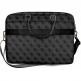 Guess PU 4G Metal Logo Computer Bag - луксозна дизайнерска чанта с дръжки и презрамка за преносими компютри до 16 инча (сив) thumbnail 2