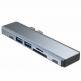 Tech-Protect USB-C Hub 7in1 v5 - USB-C хъб за свързване на допълнителна периферия за компютри и лаптопи с USB-C порт (тъмносив) thumbnail 6