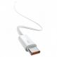 Baseus Dynamic Series USB-C to USB-C Fast Charging Cable 100W (CALD000202) - здрав кабел с въжена оплетка за бързо зареждане за устройства с USB-C порт (100 см) (бял) thumbnail 3