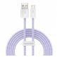 Baseus Dynamic Fast Charging Lightning to USB Cable 2.4A (CALD000505) - USB към Lightning кабел за Apple устройства с Lightning порт (200 см) (лилав) thumbnail